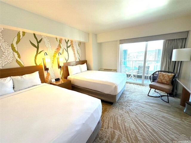 bedroom with access to exterior