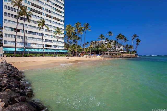 2895 Kalakaua Ave Unit 505, Honolulu, HI 96815 - water view featuring local beach