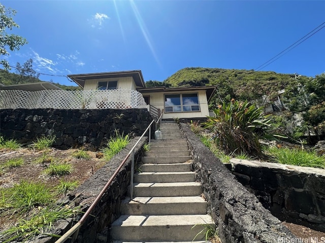 view of rear view of property