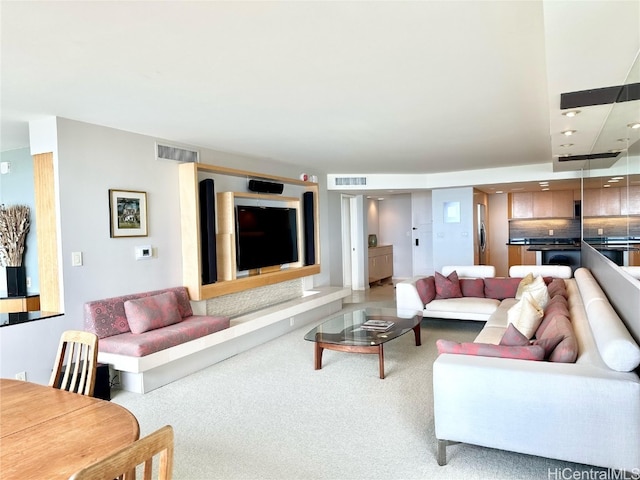 view of carpeted living room