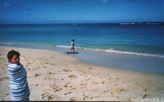 view of water feature featuring a beach view