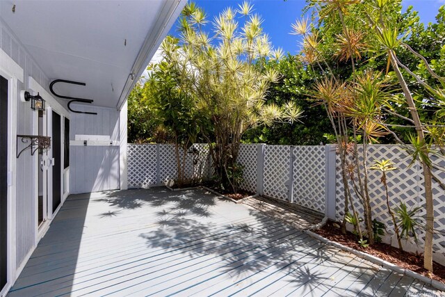 wooden deck with fence