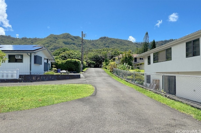 view of street featuring a mountain view