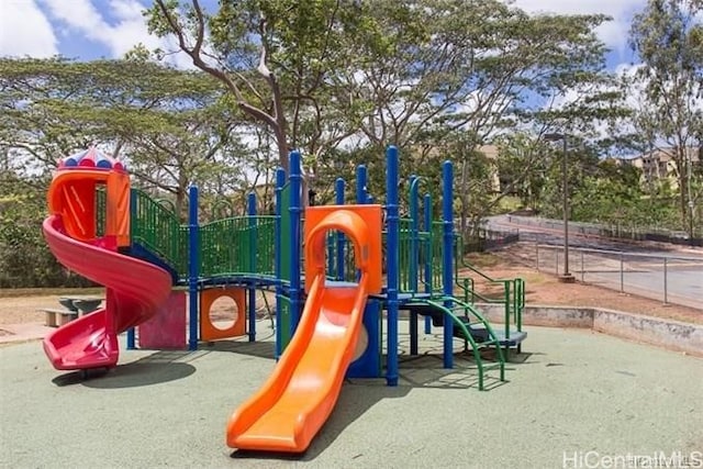 view of jungle gym