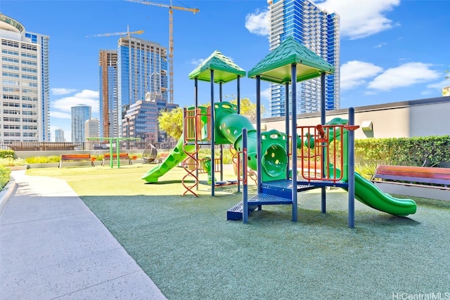 view of jungle gym