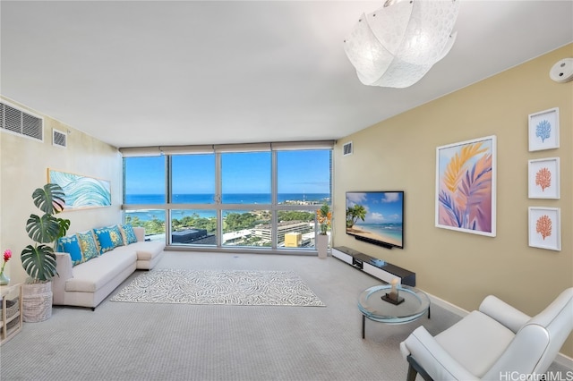 view of carpeted living room