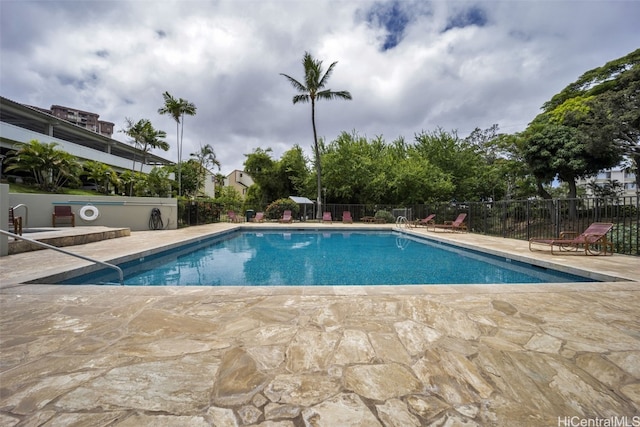 view of pool with a patio area