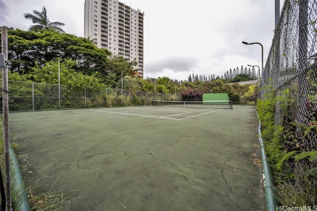 view of tennis court