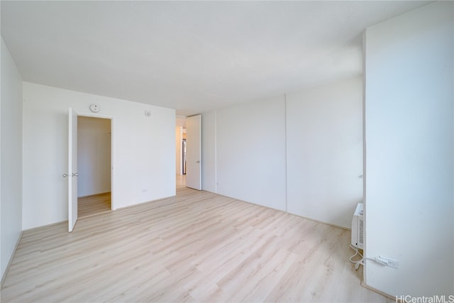 empty room featuring light wood-type flooring