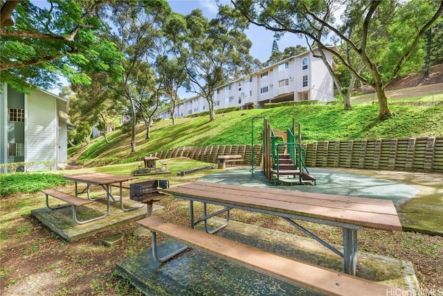 view of community featuring a patio area