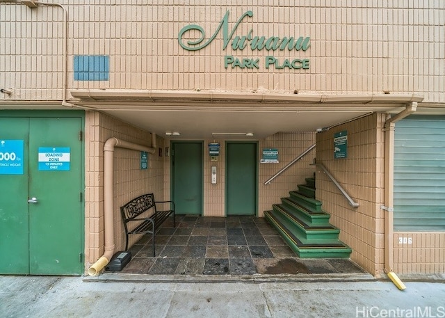 view of doorway to property