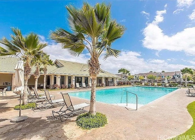 view of pool with a patio area