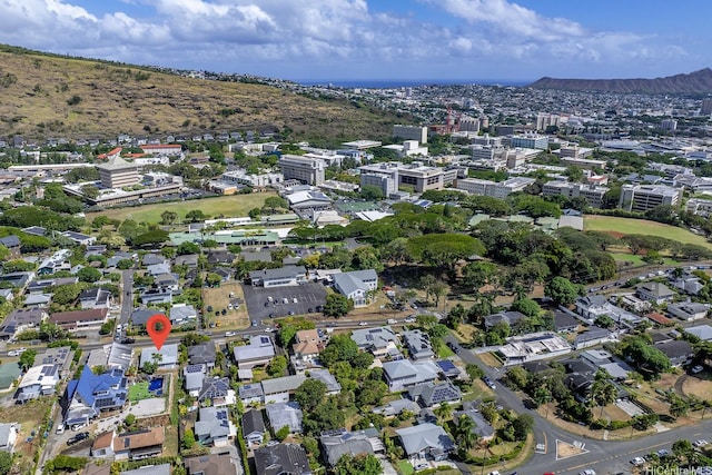 2340 University Ave, Honolulu, HI 96822 - aerial overview of property's location with mountains