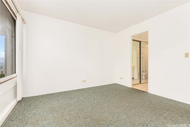 unfurnished room featuring light colored carpet