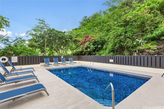 view of pool with a patio area