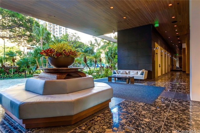 view of patio / terrace with an outdoor living space