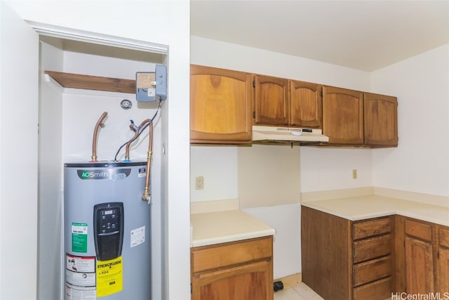 kitchen featuring water heater