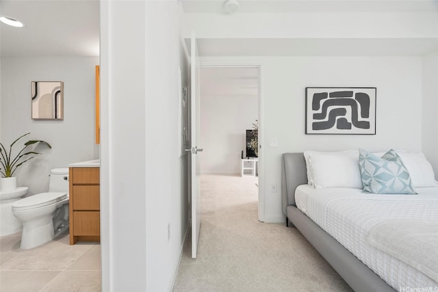 1388 Kapiolani Blvd Unit 3309, Honolulu, HI 96814 - bedroom featuring light carpet and connected bathroom