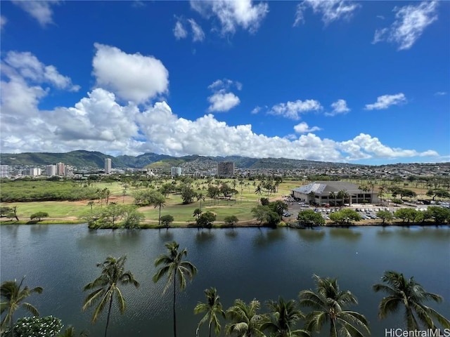 view of water feature featuring a mountain view