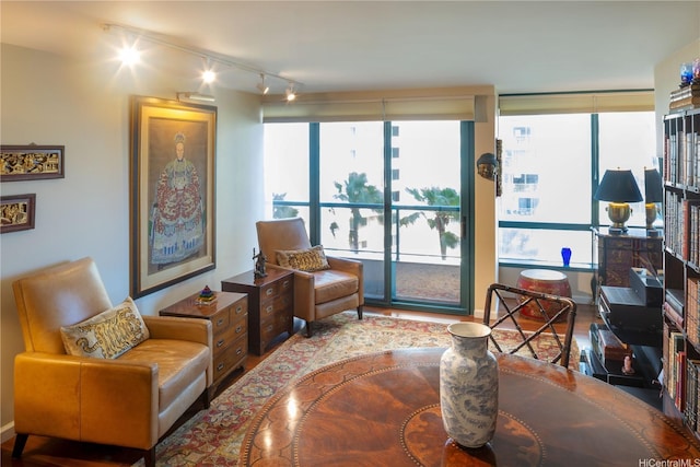 1888 Kalakaua Ave Unit 907, Honolulu, HI 96815 - living area with track lighting and wood finished floors