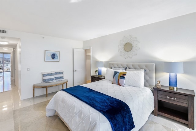 view of tiled bedroom