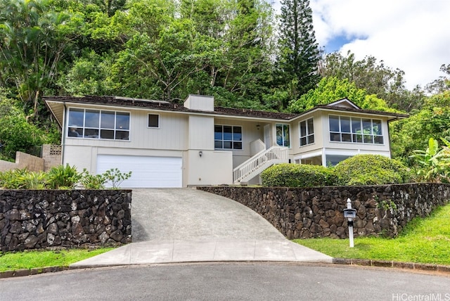 view of front of home featuring a garage