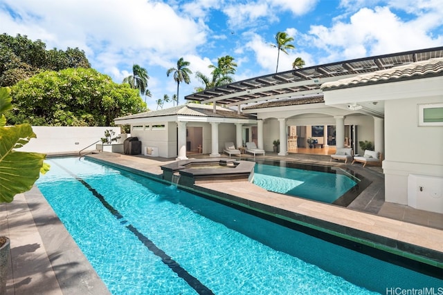 view of pool featuring a patio area