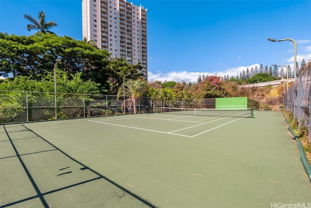 view of tennis court