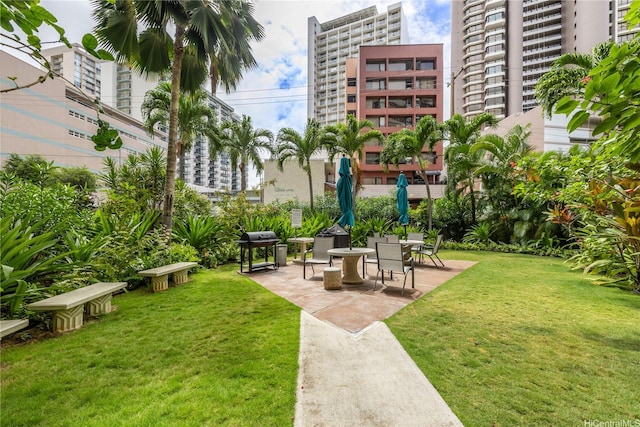 425 Ena Rd Unit 1202A, Honolulu, HI 96815 - surrounding community with a yard and a patio