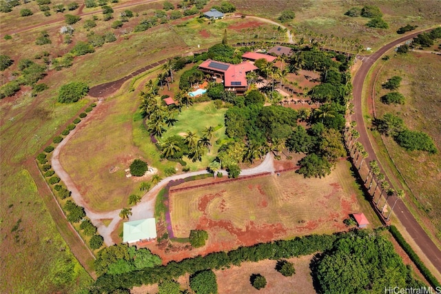 bird's eye view featuring a rural view