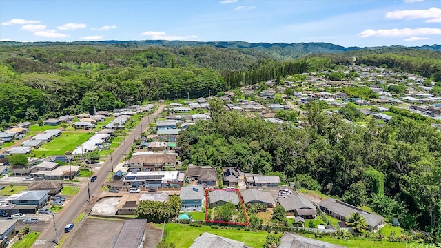 2127 California Ave Unit B, Wahiawa, HI 96786 - birds eye view of property with a residential view, a view of trees, and a mountain view