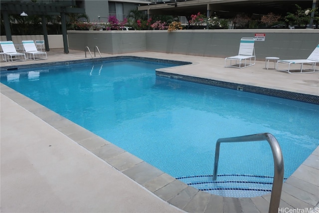 view of pool with a patio area