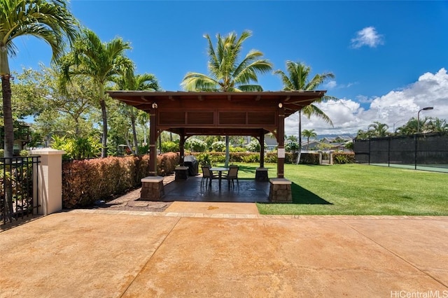 view of patio with a gazebo