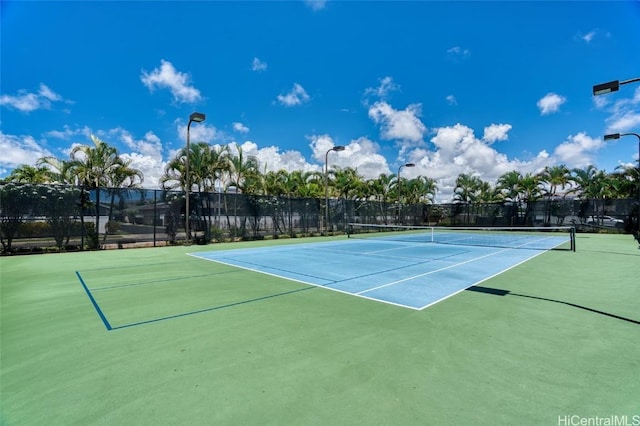 view of tennis court