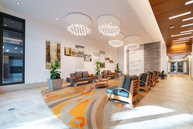 555 S St Unit 1904, Honolulu, HI 96813 - common area featuring recessed lighting and a towering ceiling