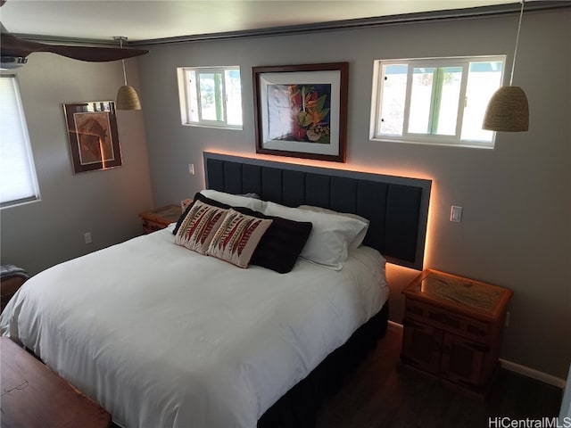 bedroom featuring hardwood / wood-style flooring