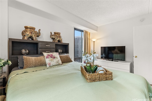 bedroom with a textured ceiling