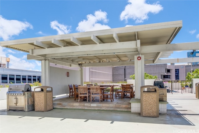 view of patio featuring area for grilling