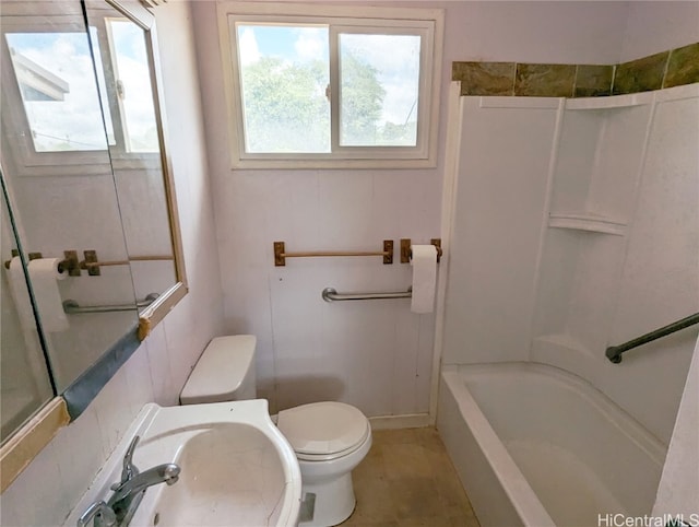 bathroom with sink and toilet