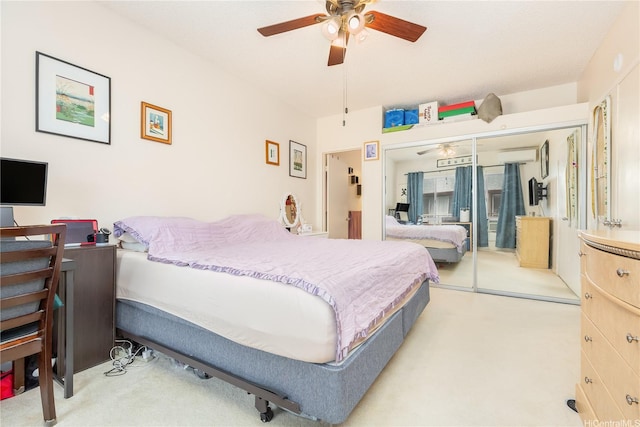91-940 Puahala St Unit 39T, Ewa Beach, HI 96706 - bedroom featuring a ceiling fan, a wall unit AC, light carpet, and access to exterior