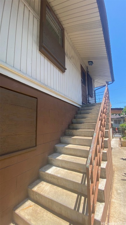 view of stairway