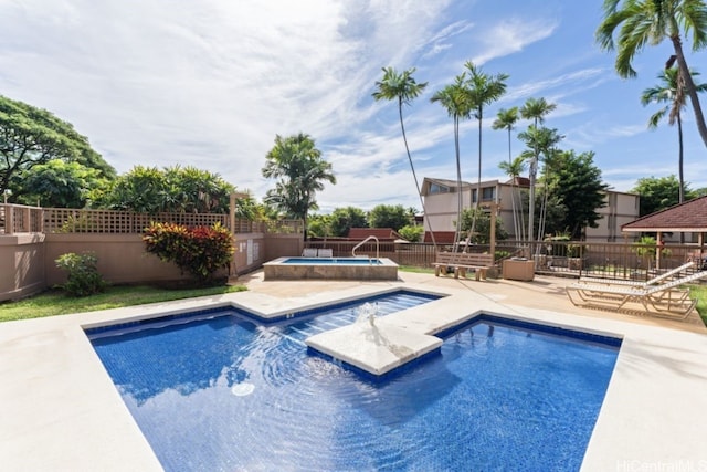 view of pool with a patio area