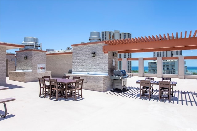 view of patio / terrace with area for grilling and grilling area