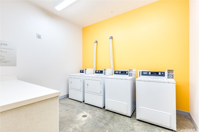 laundry area featuring washer and dryer