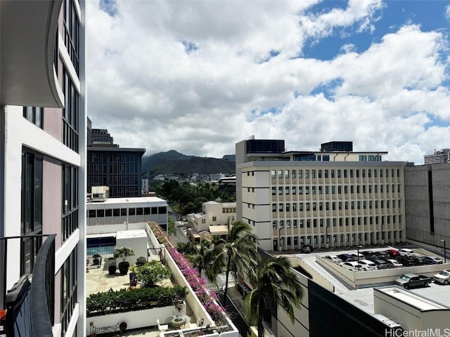 city view with a mountain view