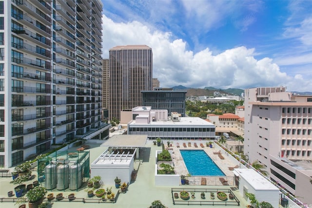 700 Richards St Unit 907, Honolulu, HI 96813 - view of swimming pool featuring a view of city