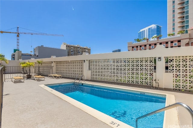 view of pool with a patio