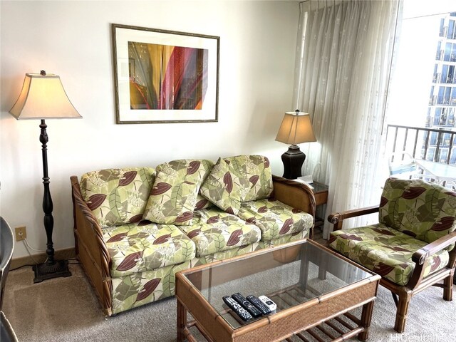 view of carpeted living room