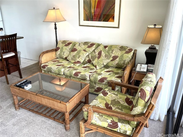 view of carpeted living room