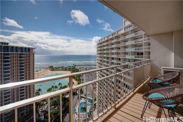 1777 Ala Moana Blvd Unit 2218, Honolulu, HI 96815 - balcony featuring a water view